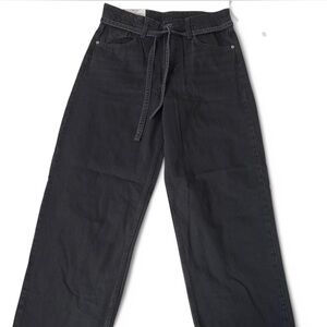 H&M black baggy low rise denim jeans